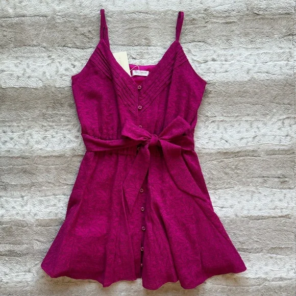 NWT💕Ramy Brook Kallie Wild Rose Springtime Burnout Mini Dress in Rose Burnout - Picture 6 of 16